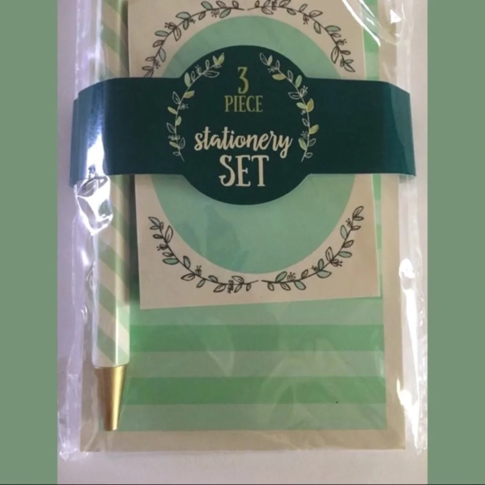 Stationery Set Garden Notes Floral Paper List Pad Pen Sticky Notes Planner Girl